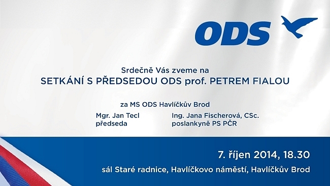 Petr Fiala navštíví Havlíčkův Brod