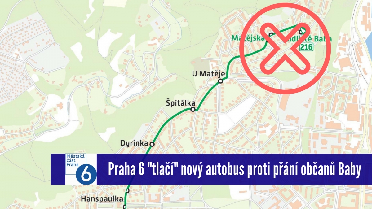Praha 6 „tlačí“ nový autobus proti přání občanů Baby