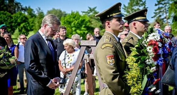 Předseda vlády Petr Fiala uctil památku obětí vyhlazení Lidic