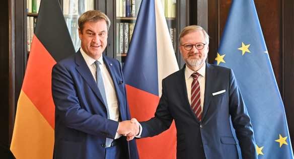 Premiér Petr Fiala přijal ministerského předsedu Svobodného státu Bavorsko Markuse Södera