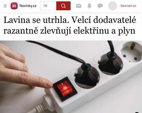 Novinky.cz: Lavina se utrhla. Velcí dodavatelé razantně zlevňují elektřinu a plyn
