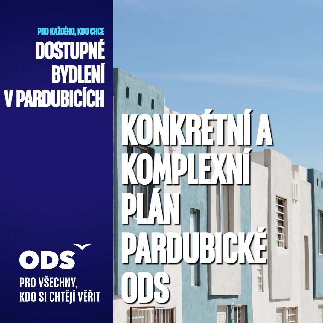 Řešení nedostupnosti bydlení v Pardubicích – konkrétní plán pardubické ODS