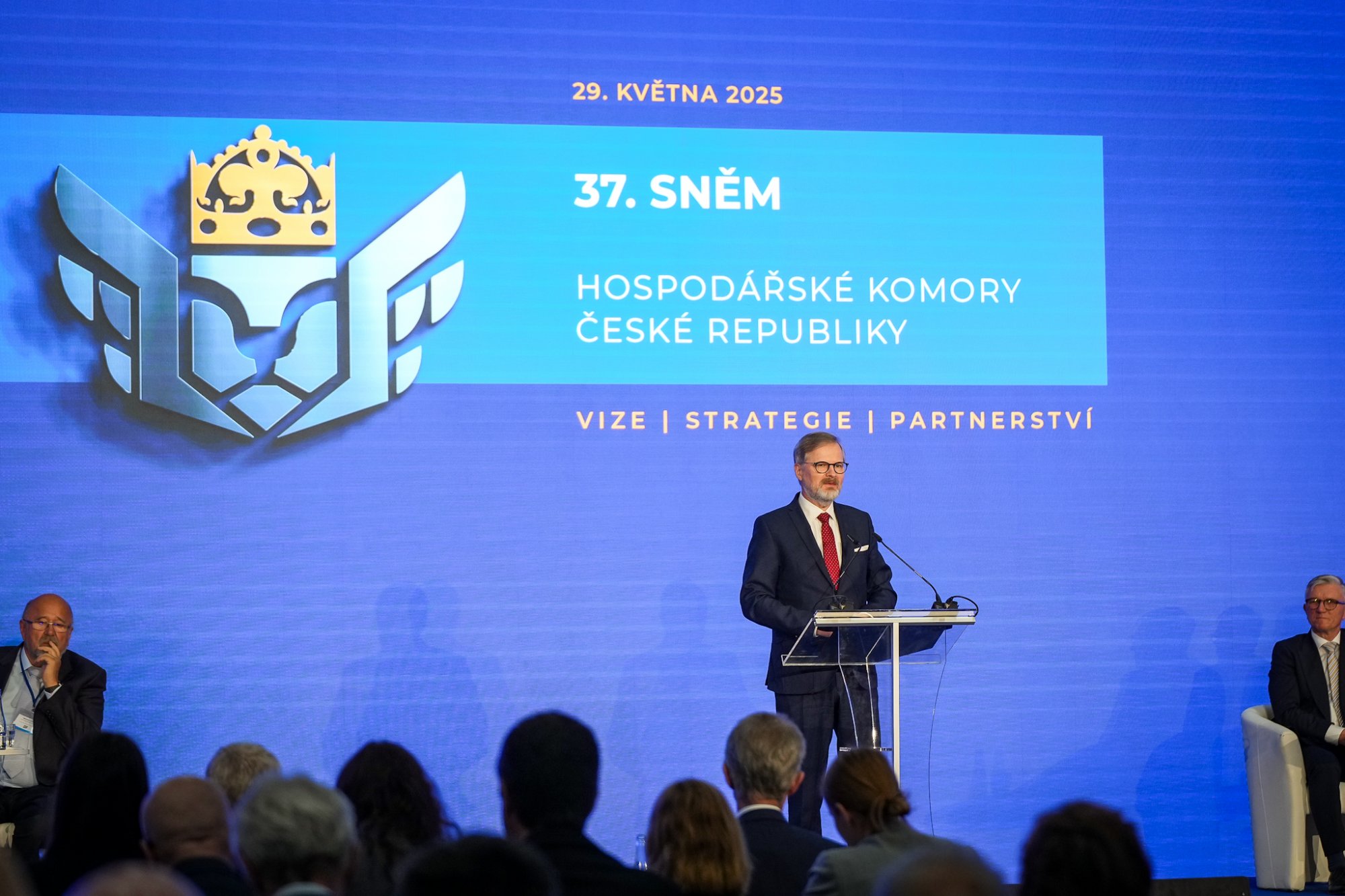 Projev premiéra Petra Fialy na 37. sněmu Hospodářské komory