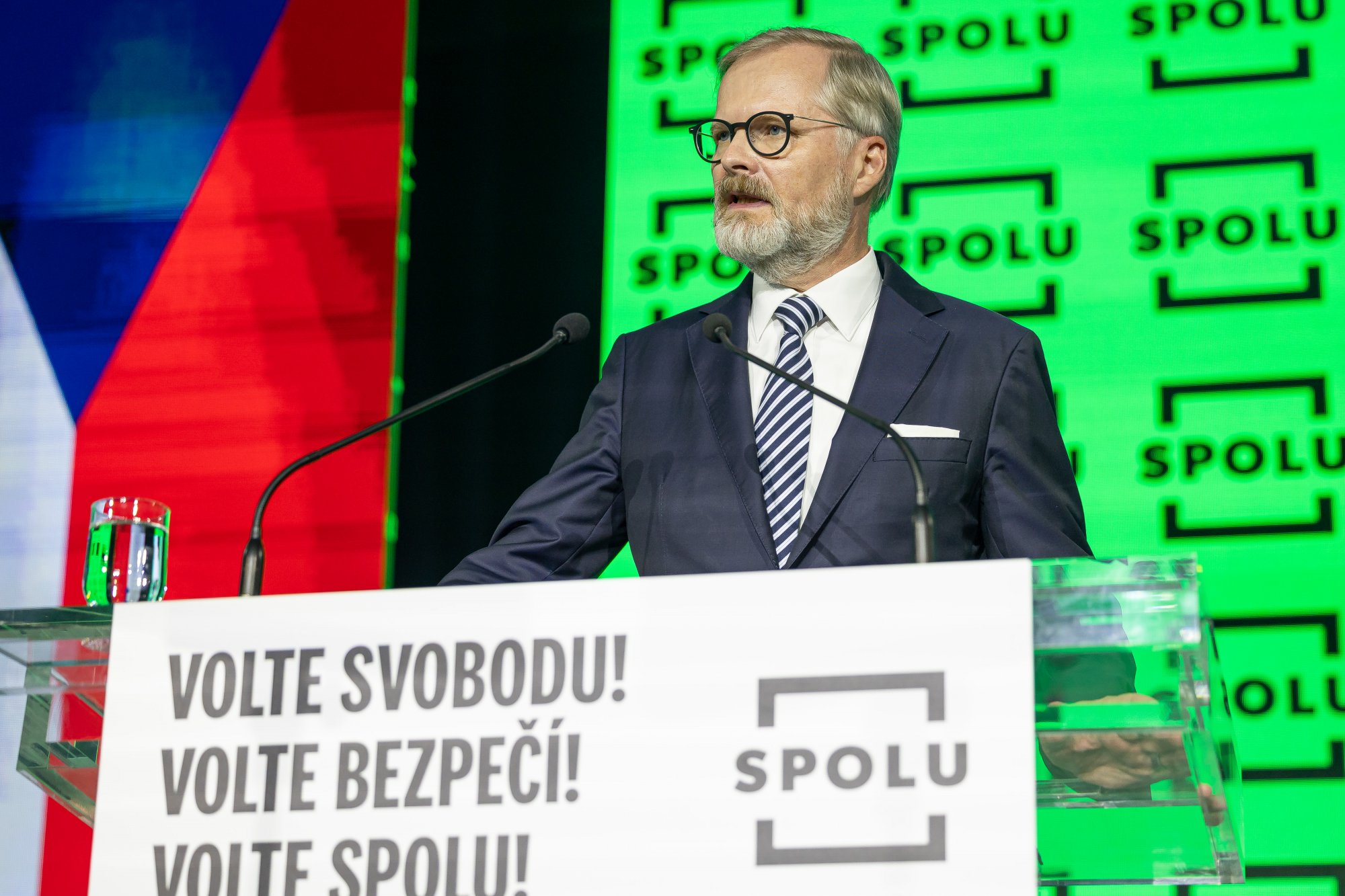 Projev premiéra Petra Fialy na zahájení horké fáze kampaně před volbami do Poslanecké sněmovny